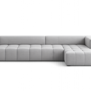 Modern L-Shaped Sectional Sofa – Light Grey